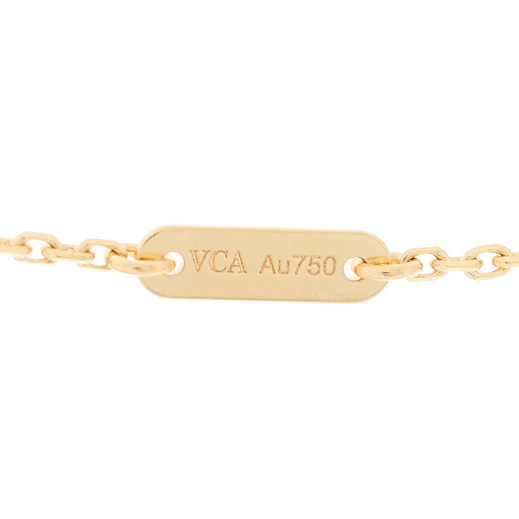 18K Yellow Gold Mother of Pearl Sweet Alhambra Pendant Necklace