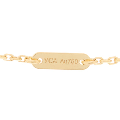 Van Cleef & Arpels 18K Yellow Gold Mother of Pearl Sweet Alhambra Pendant Necklace 6 of 6
