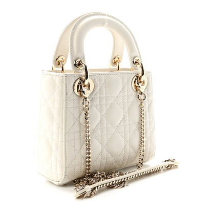 Christian Dior Lambskin Cannage Mini Lady Dior Latte 3 of 10