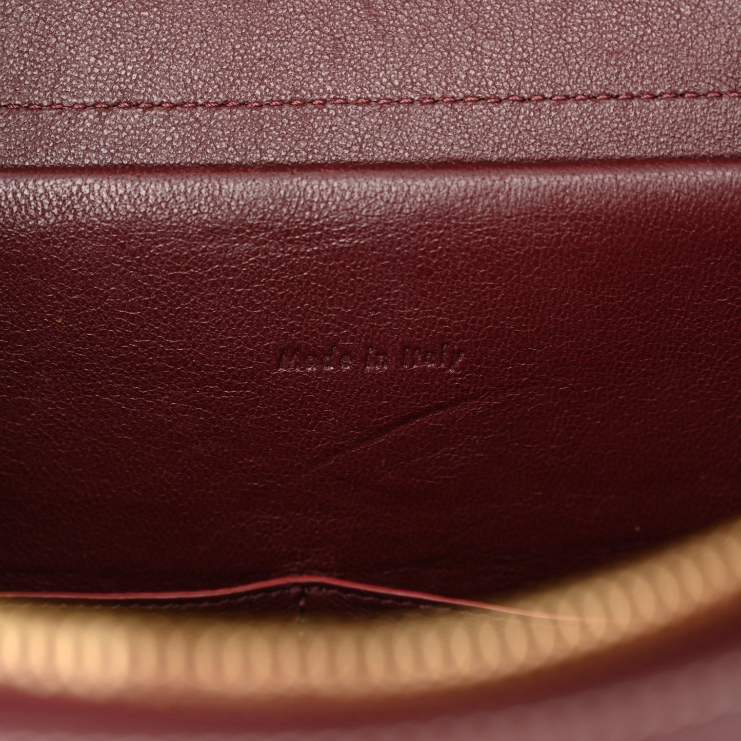 Natural Calfskin Mini Belt Bag Burgundy