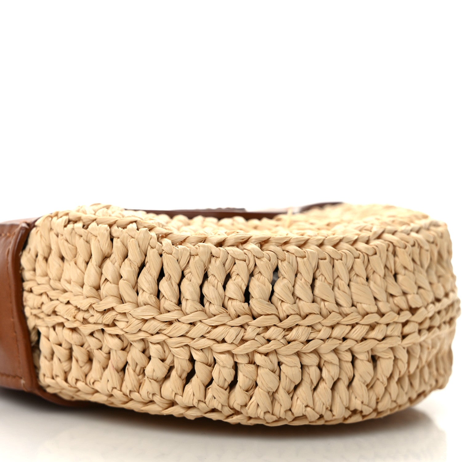 Saint Laurent Raffia Round Camera Bag Beige Naturel 6 of 8