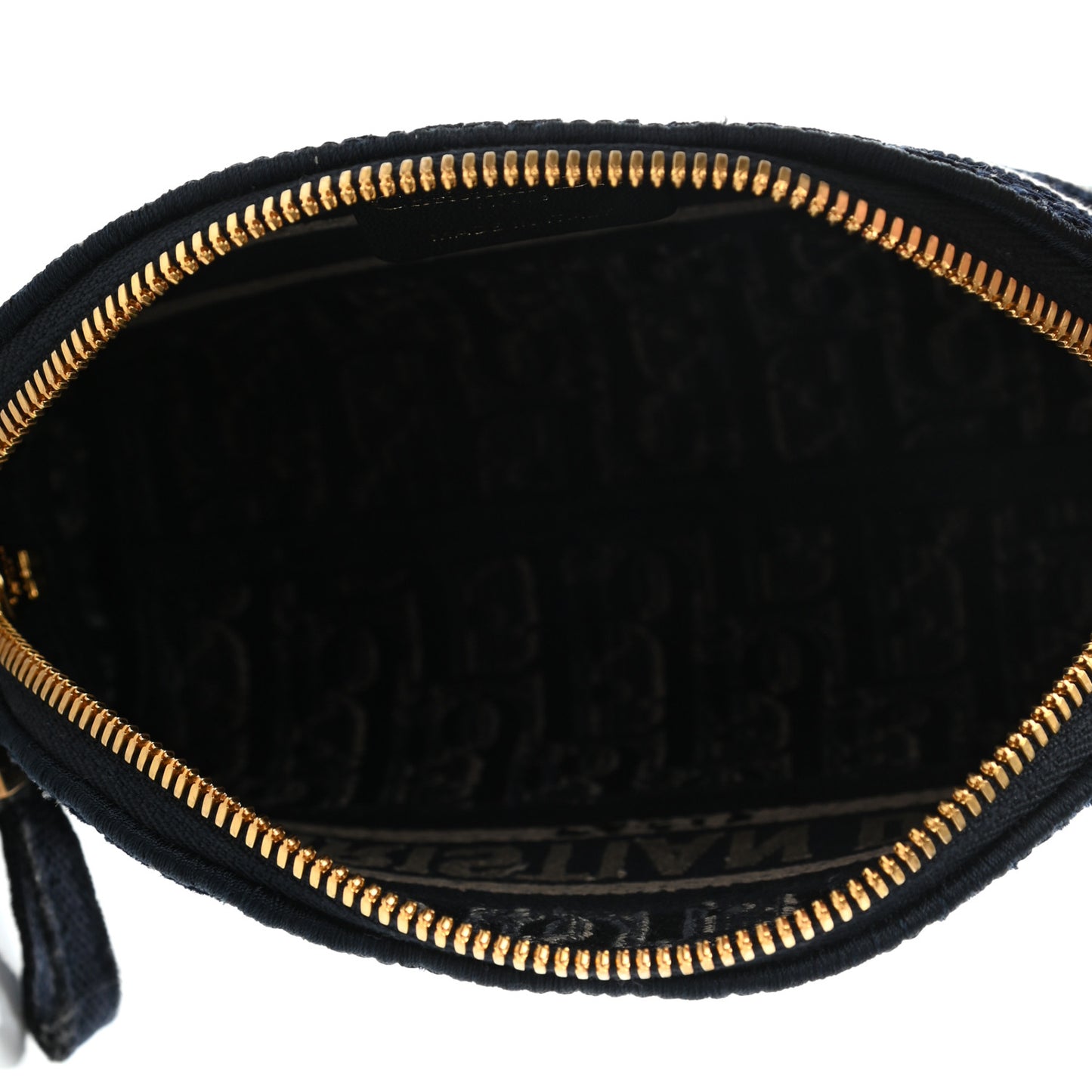 Velvet Oblique Cosmetic Pouch Blue