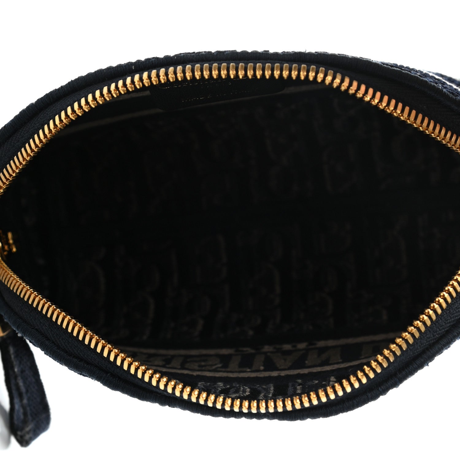 Christian Dior Velvet Oblique Cosmetic Pouch Blue 5 of 7