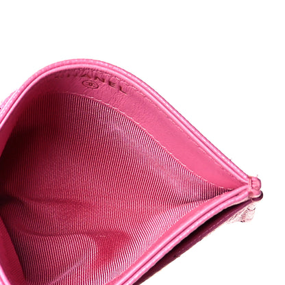 Chanel Caviar Quilted Card Holder Pink 7 of 9