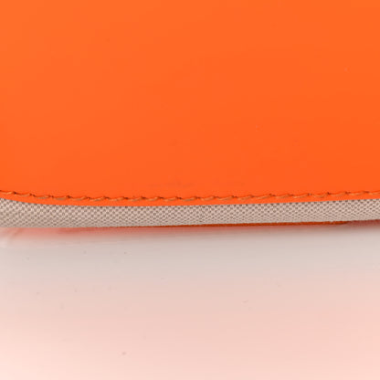 Balenciaga Cotton Canvas Calfskin S Navy Cabas Orange 12 of 14
