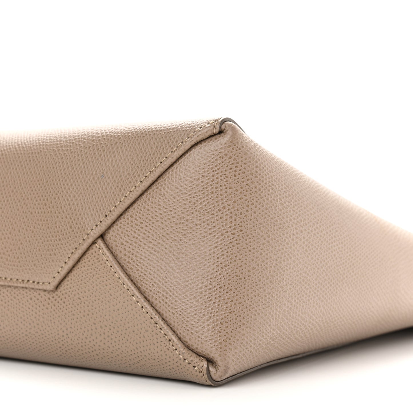 Grained Calfskin Small Vertical Cabas Beige