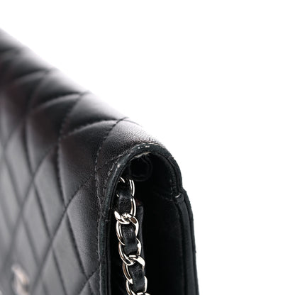 Chanel Lambskin Quilted Wallet On Chain WOC Black 17 of 18