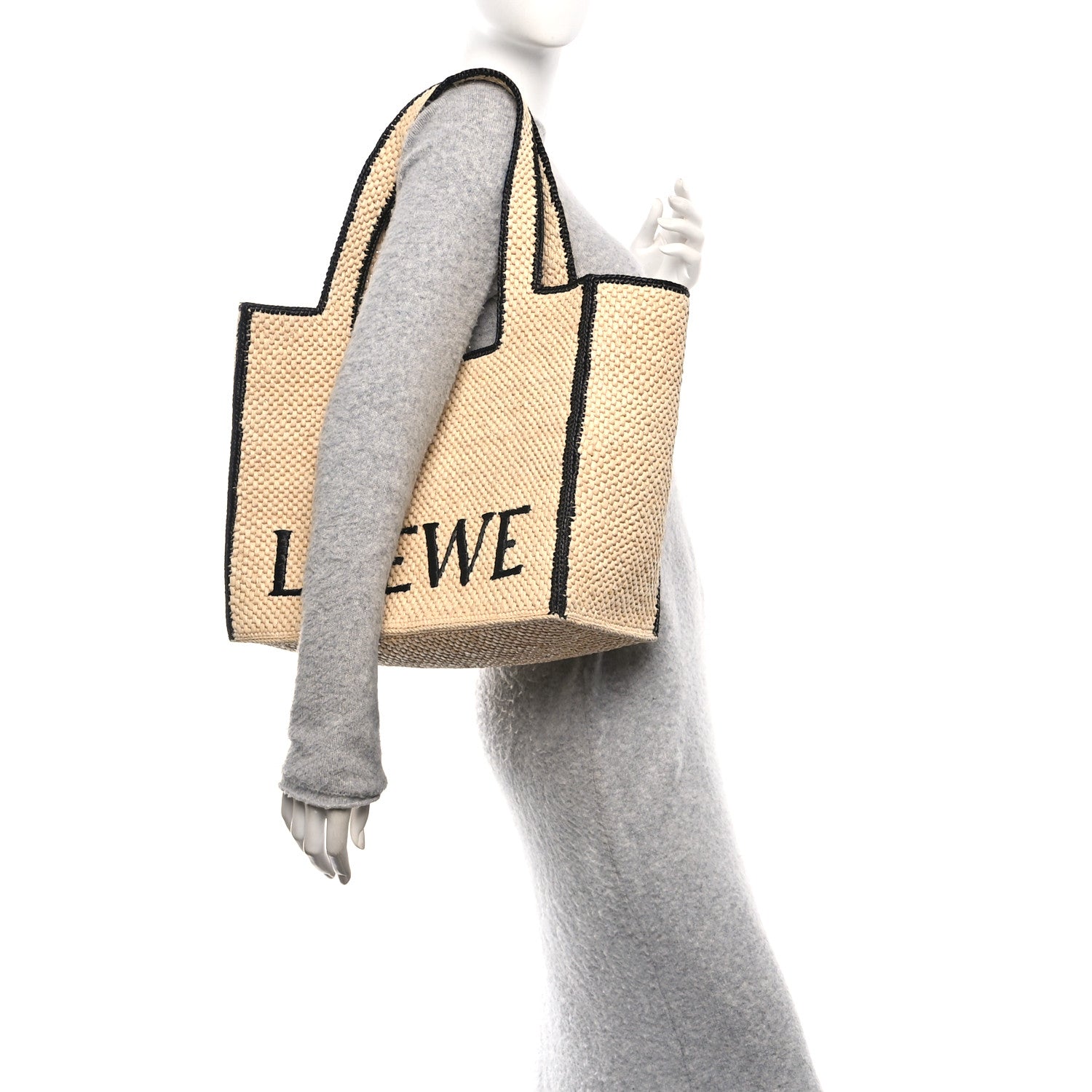 Loewe Raffia Large Paula's Ibiza Logo Tote Natural Tan 2 of 10