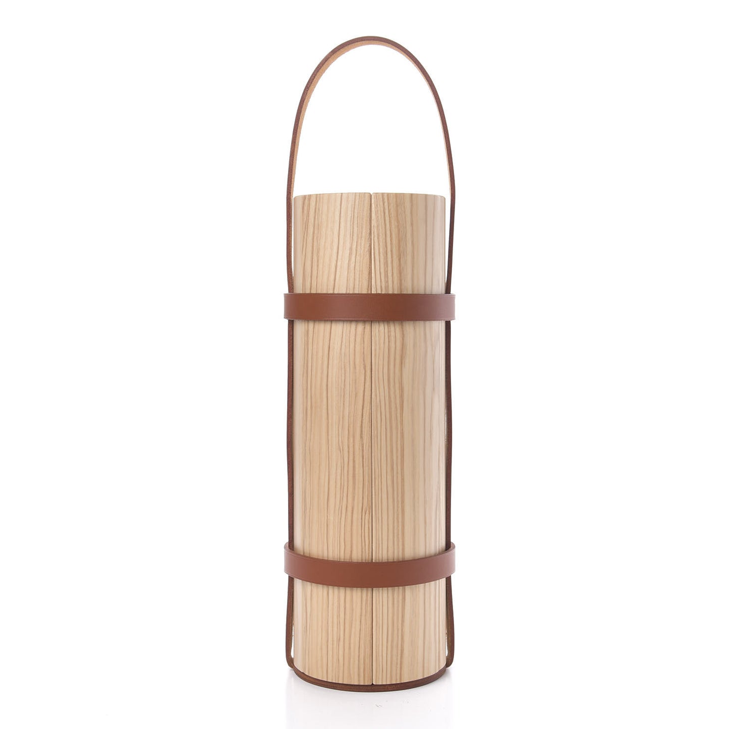 Ash Wood Bridle Calfskin Strike Skittle Game Set Brique