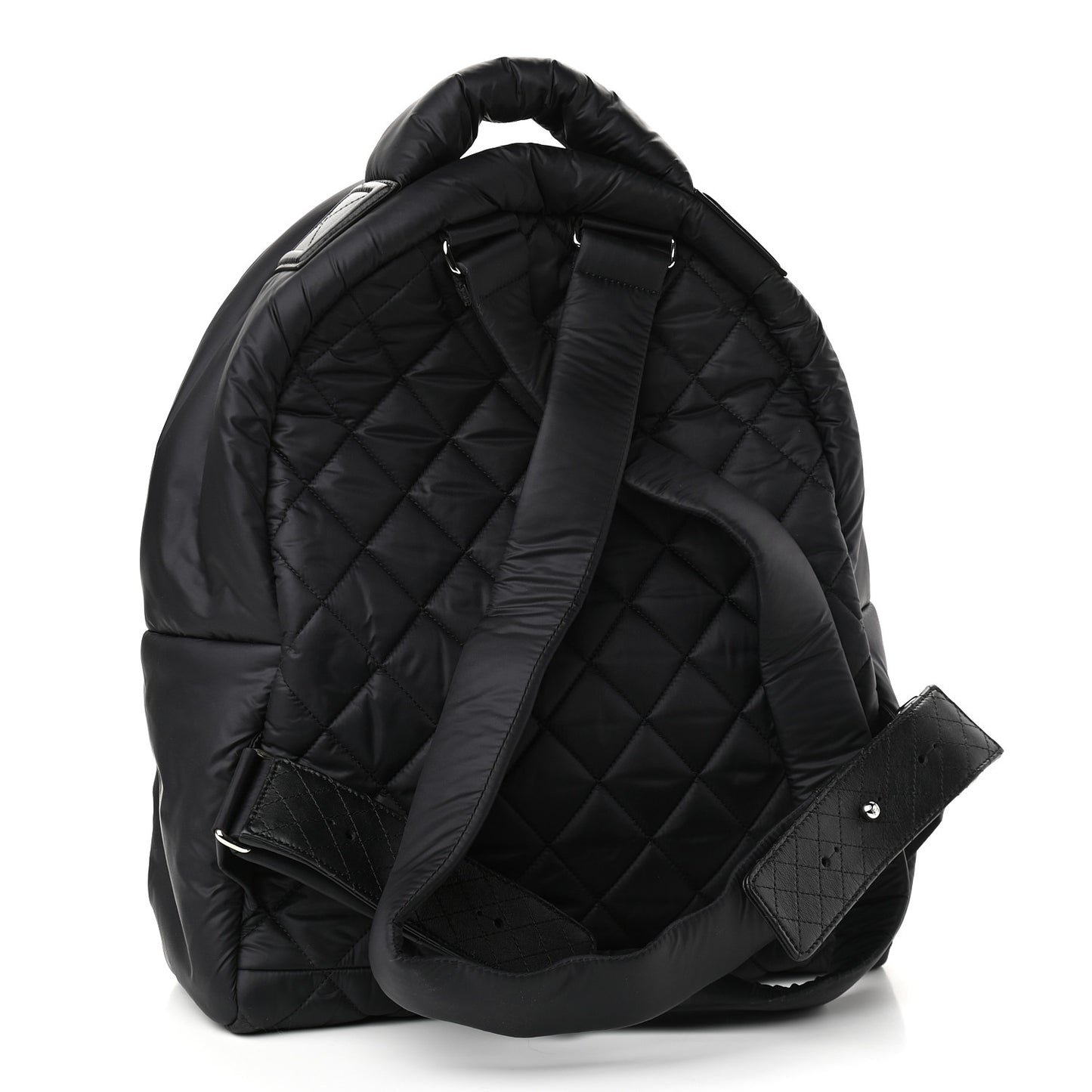 Nylon Quilted Coco Cocoon Backpack Black