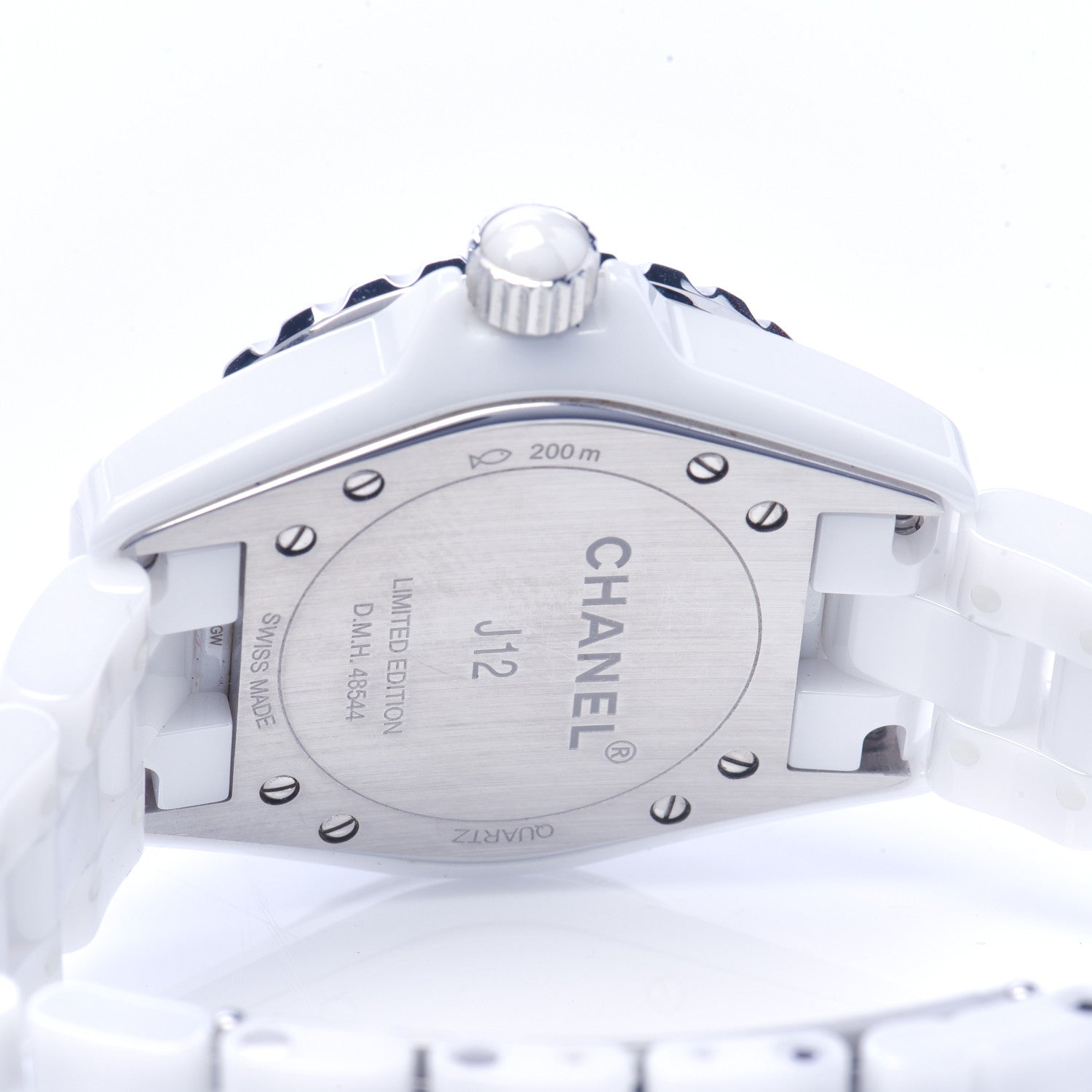 Chanel Stainless Steel Ceramic 33mm J12 Quartz Watch Pink 4 of 7