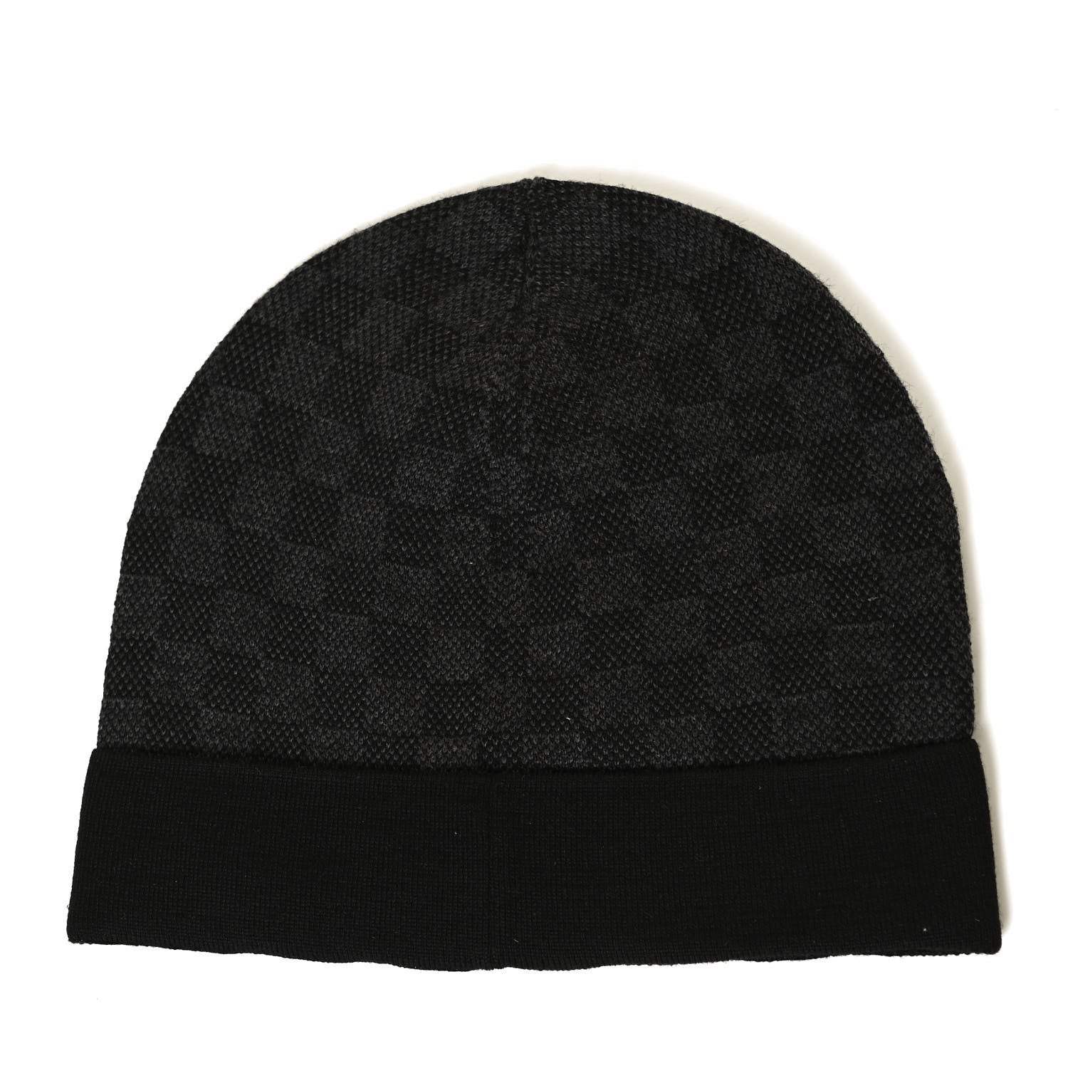 Louis Vuitton Wool Bonnet Petit Damier Graphite Beanie Hat 2 of 4