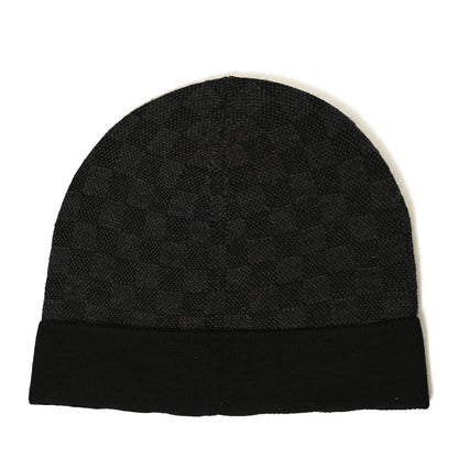 Louis Vuitton Wool Bonnet Petit Damier Graphite Beanie Hat 2 of 4