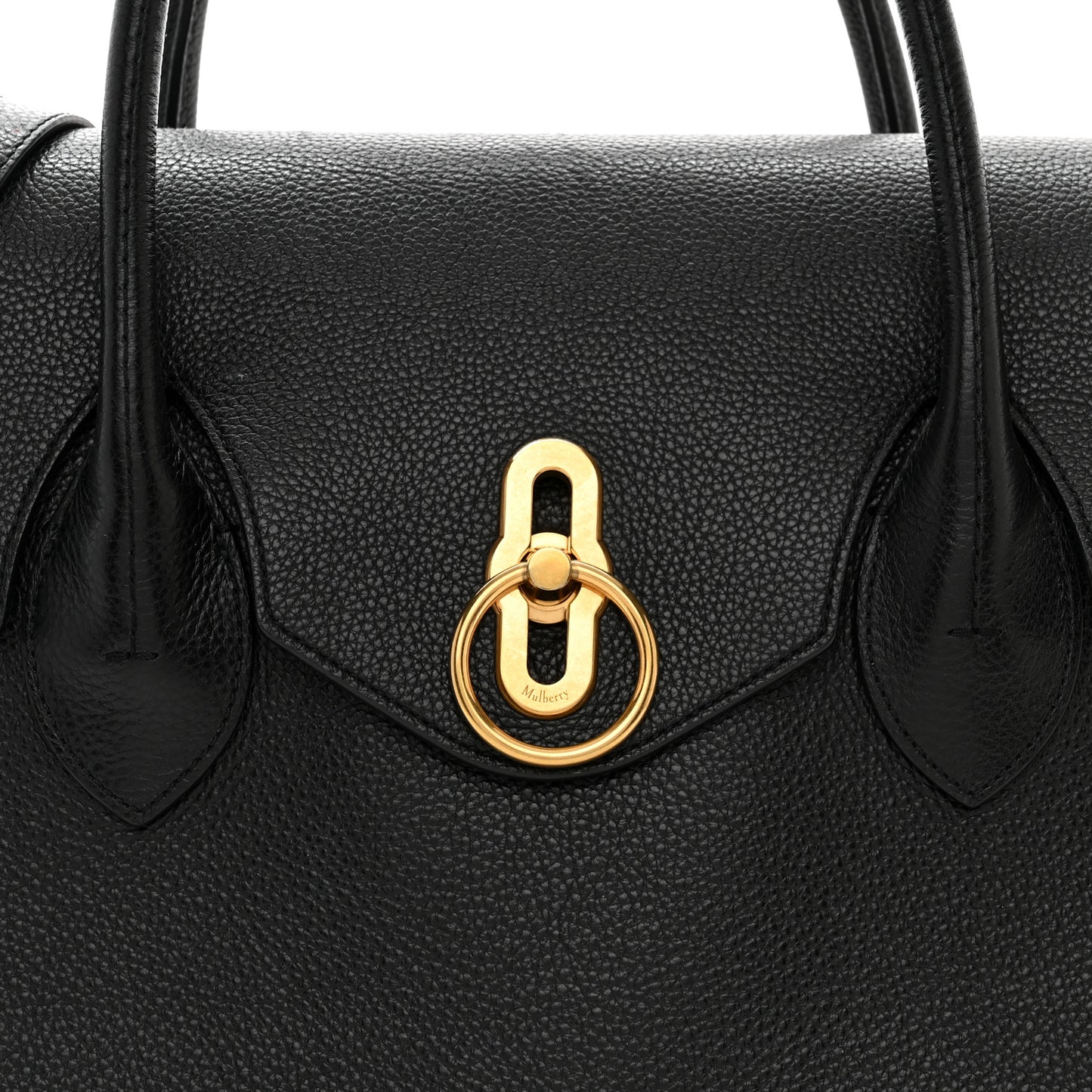 Small Classic Grain Calfskin Large Seaton Black