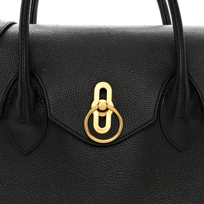 Mulberry Small Classic Grain Calfskin Large Seaton Black 7 of 9