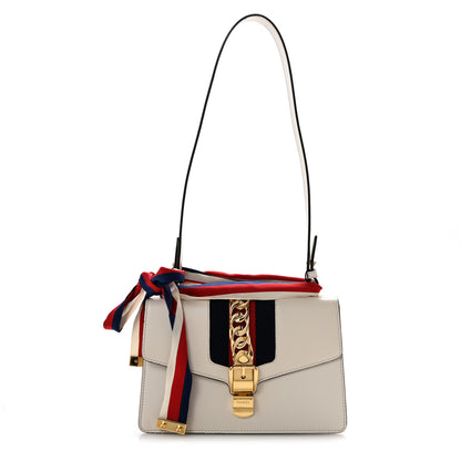 Gucci Calfskin Small Sylvie Shoulder Bag Off White 1 of 12