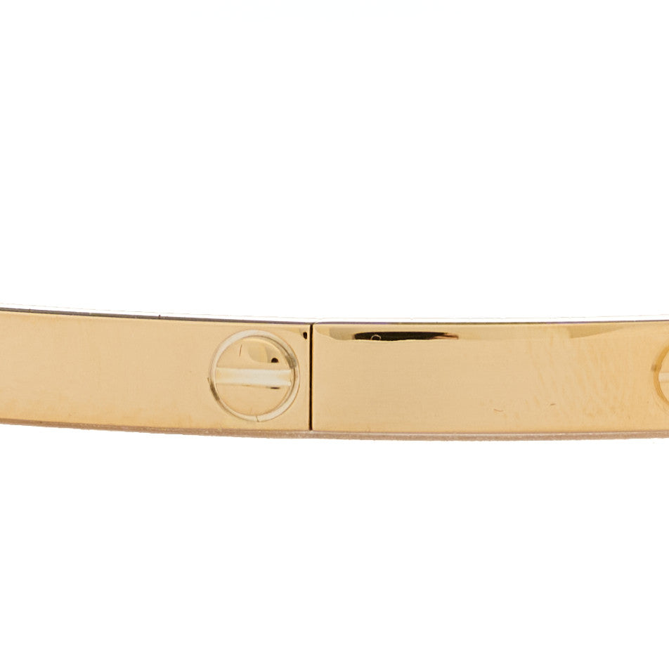 18K Yellow Gold Small LOVE Bracelet 17