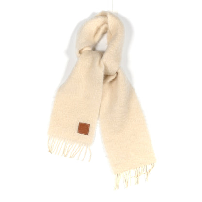Loewe Mohair Wool Anagram Scarf White 1 of 5