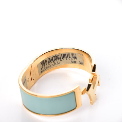 Hermes Enamel Wide Clic Clac H Bracelet GM Lagon 7 of 8