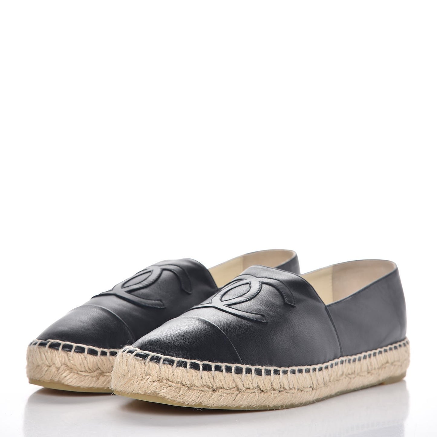 Lambskin CC Espadrilles 41 Black