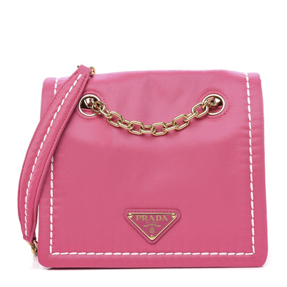 Prada Nylon Tessuto Small Chain Shoulder Bag Fuxia 1 of 8
