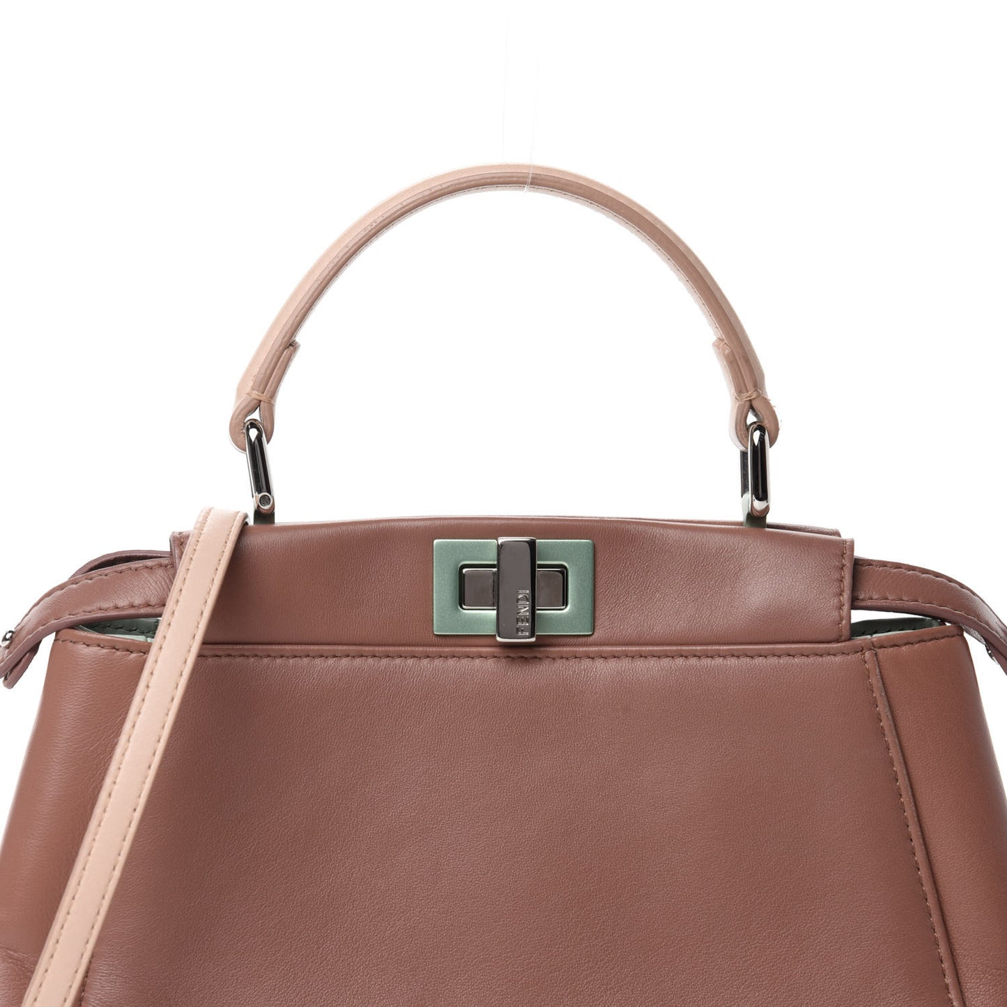 Nappa Colorblock Mini Peekaboo Iconic Satchel English Rose Plaster Oxigen