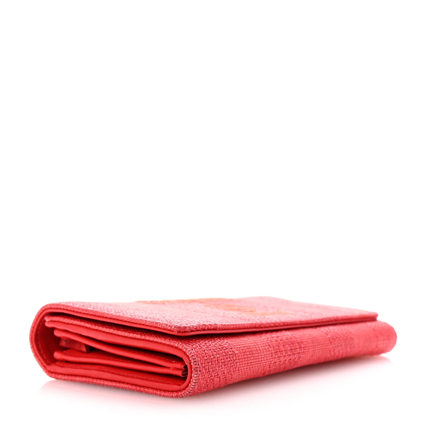 Canvas Deauville Flap Wallet Red
