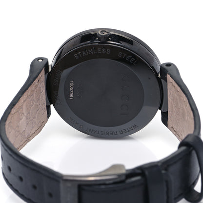 Gucci PVD Stainless Steel Calfskin 37mm Interlocking G Quartz Watch Black 4 of 4