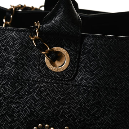 Chanel Caviar Medium Studded Deauville Tote Black 12 of 15