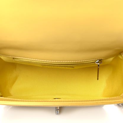 Chanel Calfskin Stitched Small Ring My Bag Flap Crossbody Yellow 5 of 10