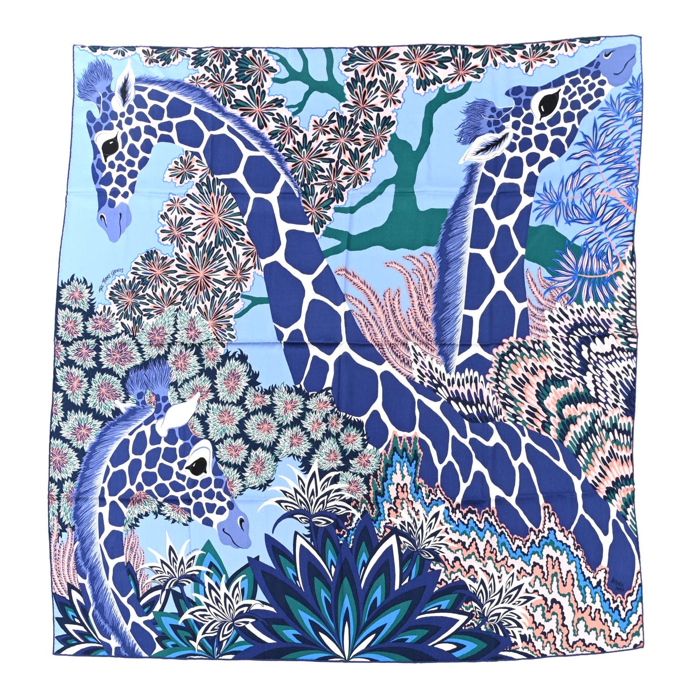 Cashmere Silk The Three Graces Shawl 140 Lavender Indigo Vert