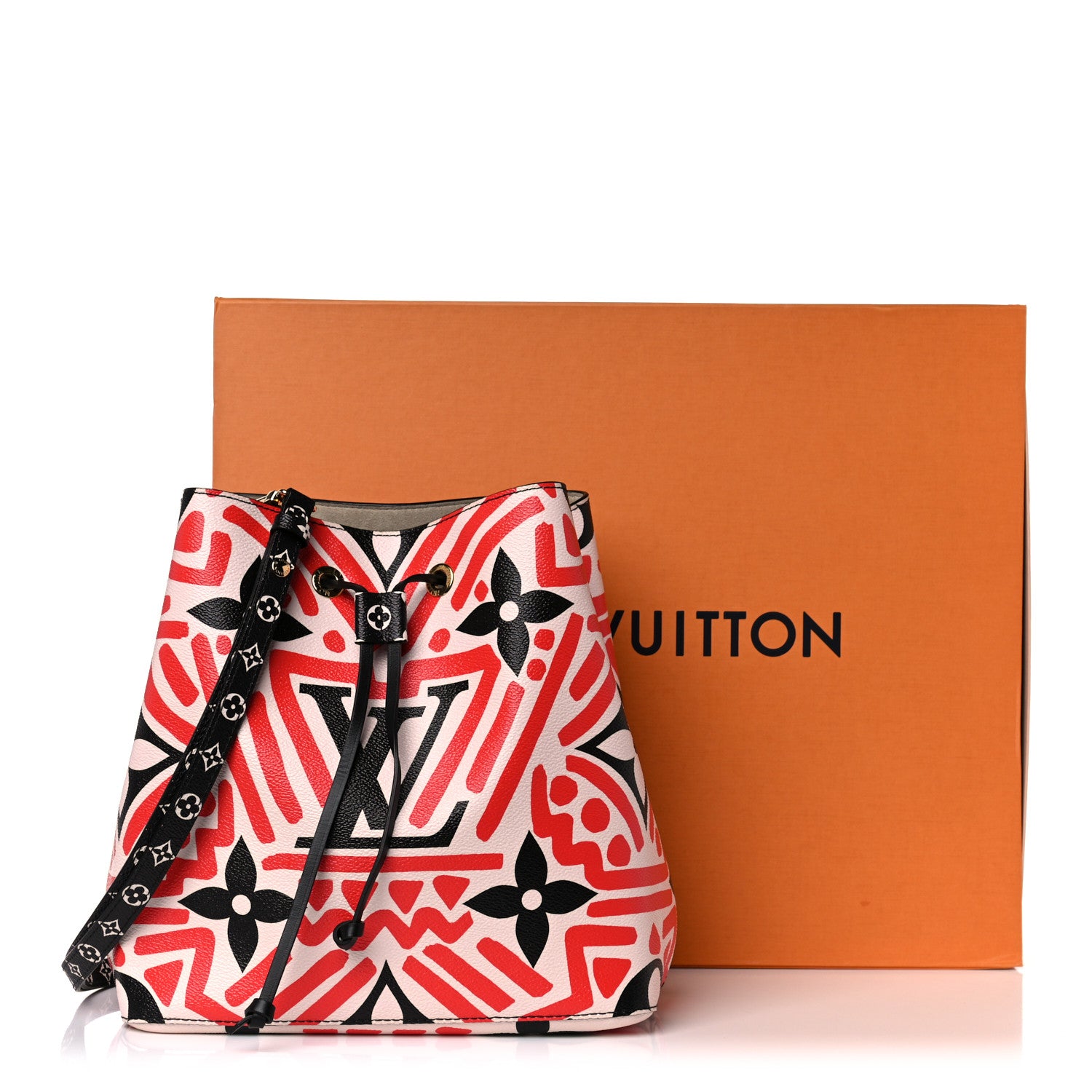 Louis Vuitton Monogram Giant Crafty NeoNoe MM Creme Rouge Black 9 of 9