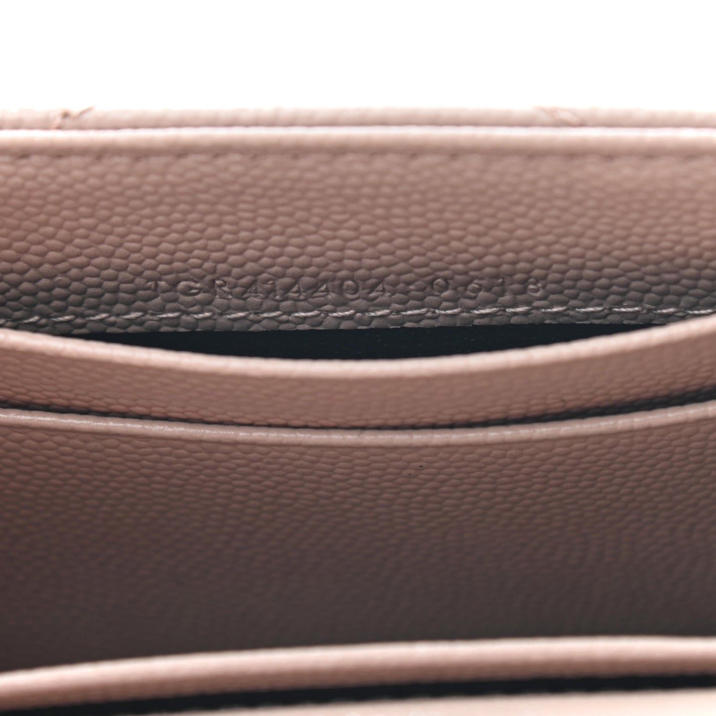 Grain De Poudre Matelasse Chevron Small Monogram Envelope Wallet Blush