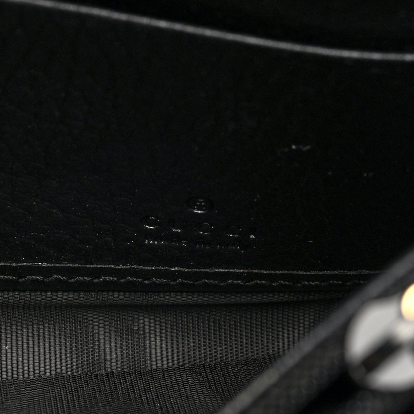 Dollar Calfskin GG Supreme Monogram Petite GG Marmont Wallet Chain Bag Black Beige Ebony