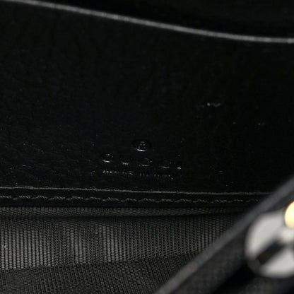Gucci Dollar Calfskin GG Supreme Monogram Petite GG Marmont Wallet Chain Bag Black Beige Ebony 6 of 9