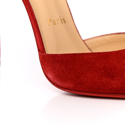 Christian Louboutin Veau Velours Uptown 100 Pumps 37.5 Carmin 13 of 13