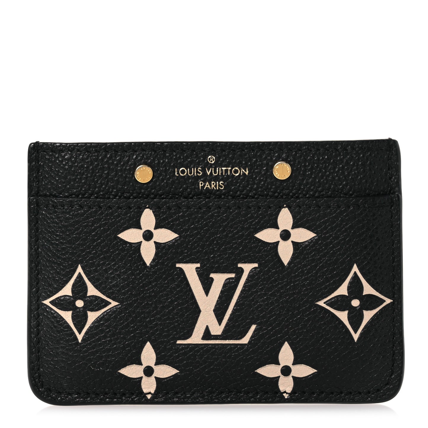Empreinte Card Holder Black Beige