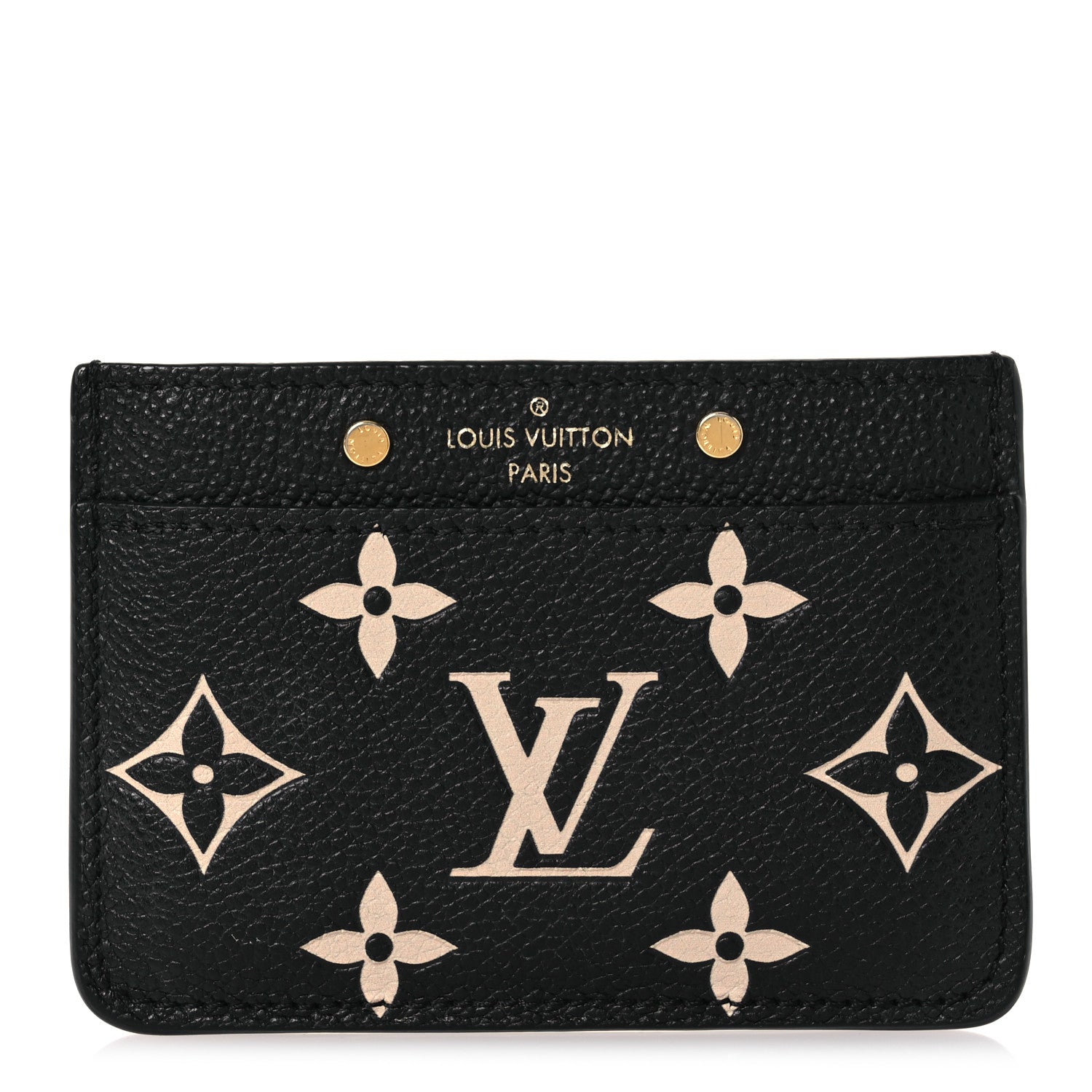 Louis Vuitton Empreinte Card Holder Black Beige 1 of 6