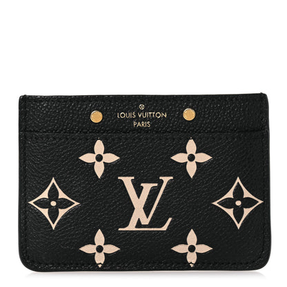 Louis Vuitton Empreinte Card Holder Black Beige 1 of 6