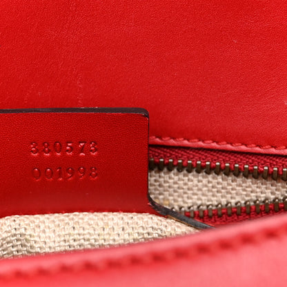 Gucci Ruinart Calfskin Medium Lady Web Shoulder Bag Hibiscus Red 7 of 11