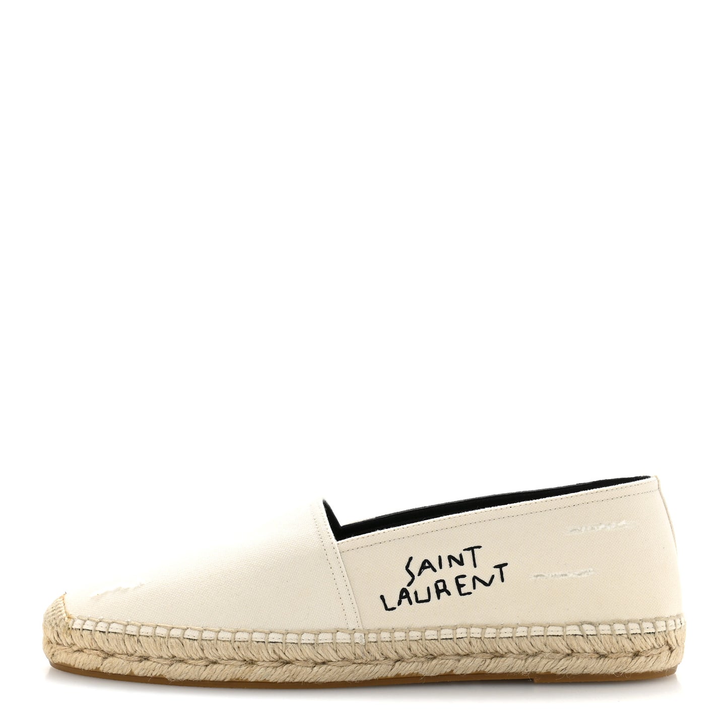 Canvas Mens Elba Light Logo Embroidered Espadrilles 43 Panna