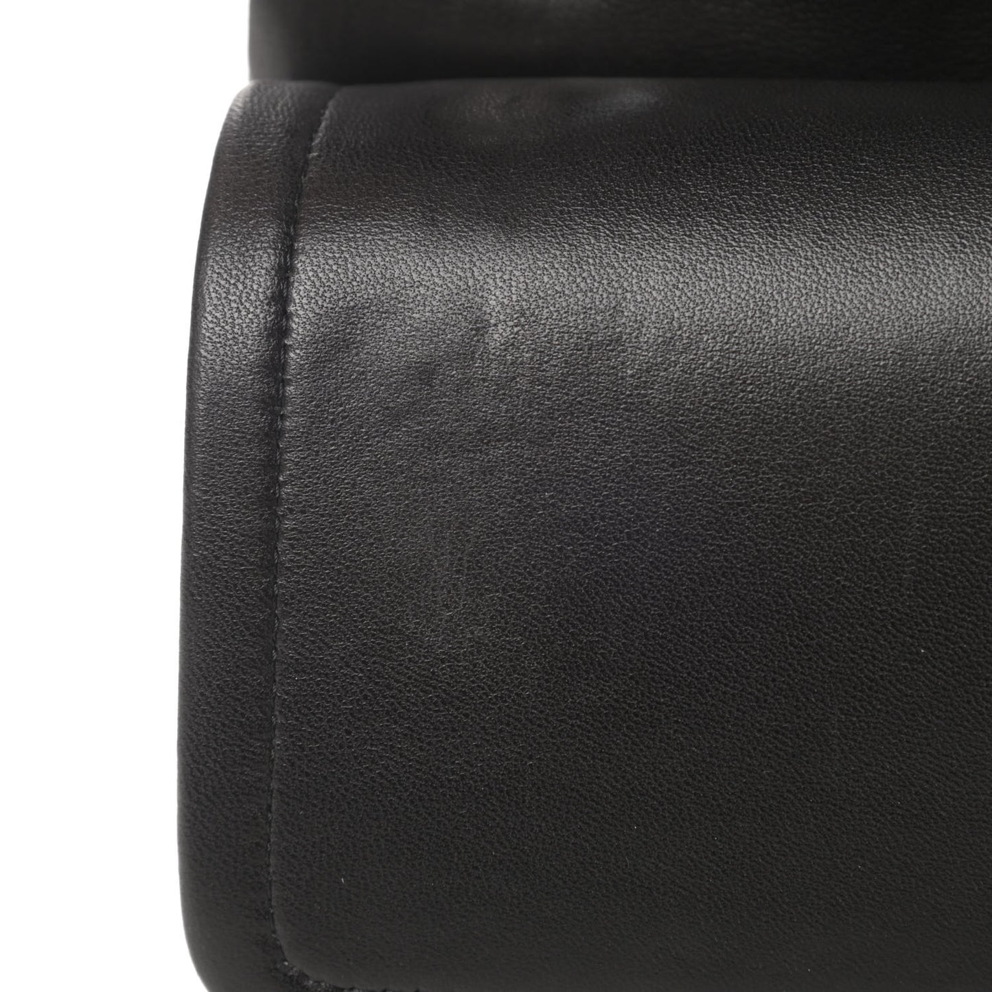 Patent Quilted Jumbo Double Flap Black
