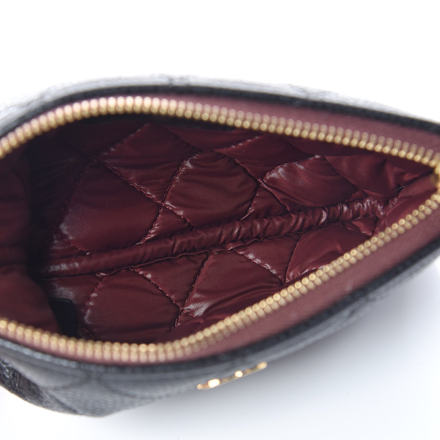 Caviar Quilted Small Cosmetic Case Black