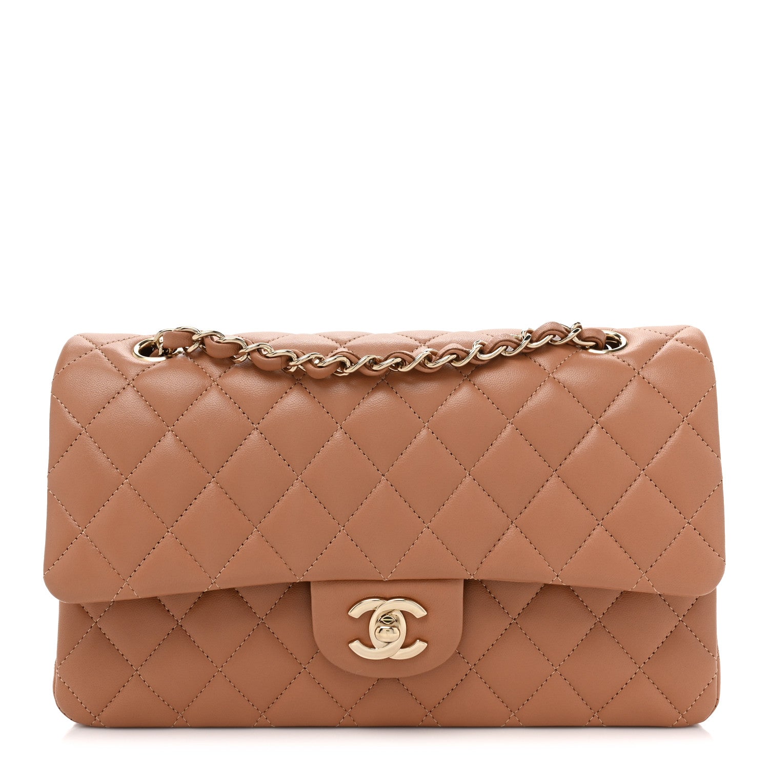 Chanel Lambskin Quilted Medium Double Flap Brown 1 of 11