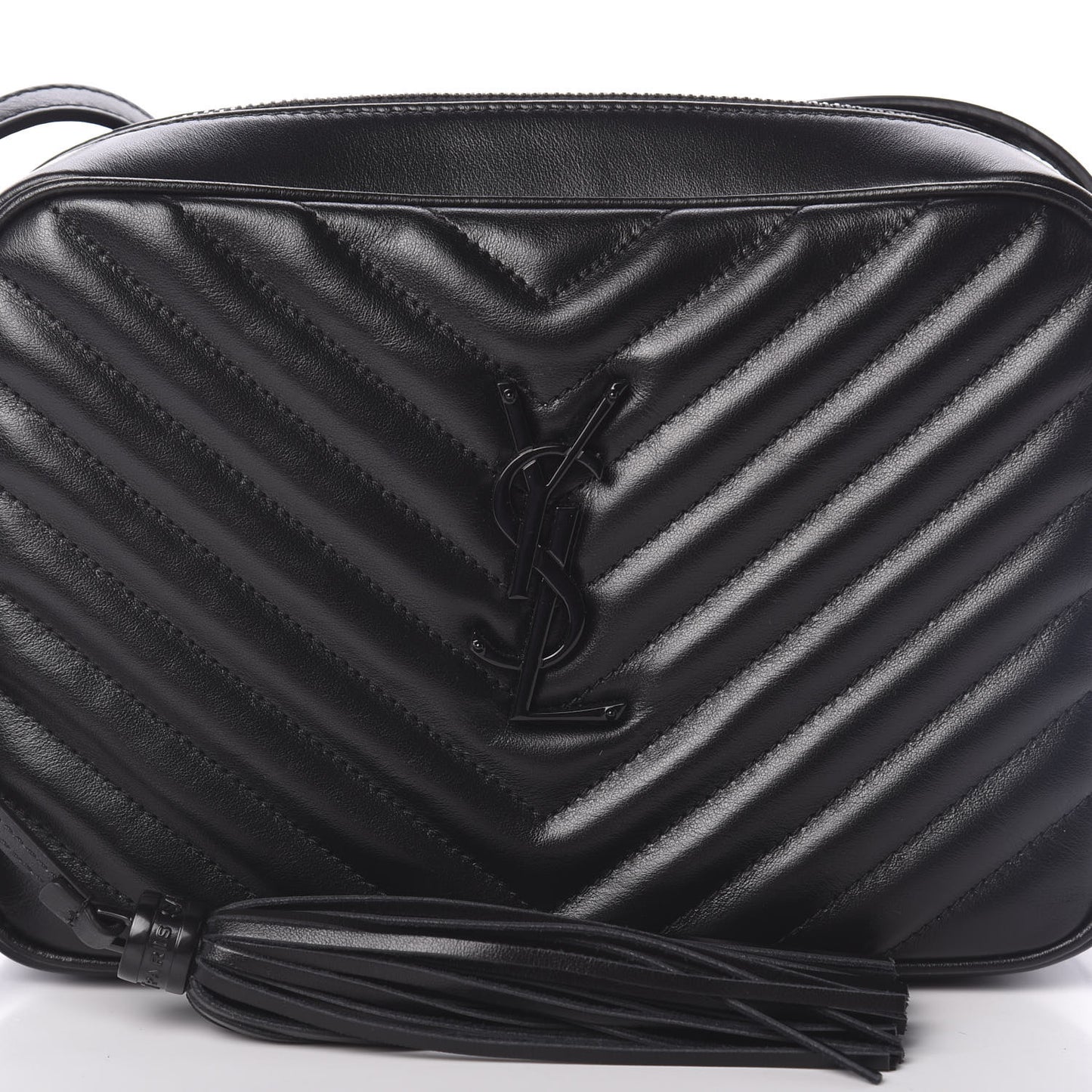 Calfskin Matelasse Monogram Lou Camera Bag Black
