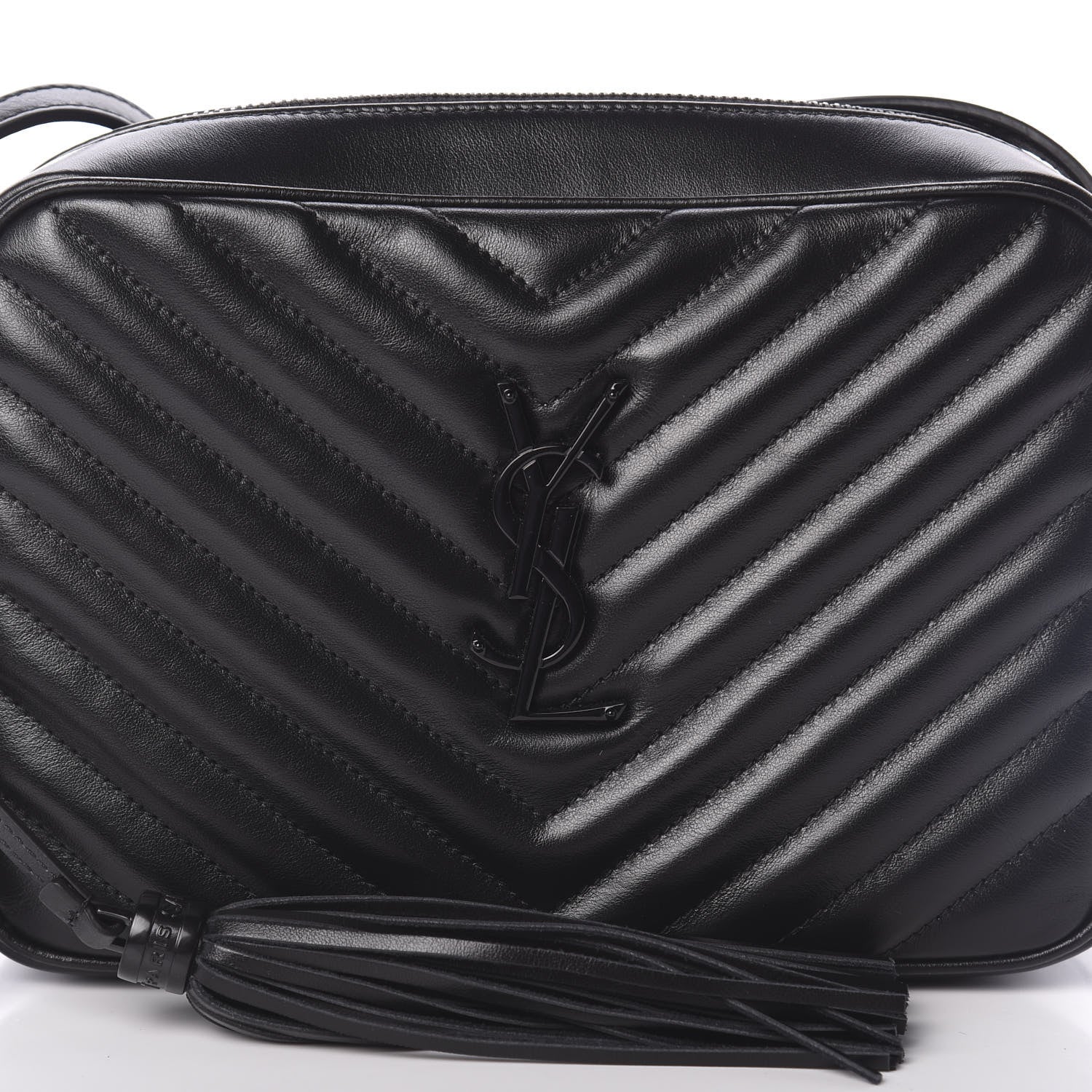 Saint Laurent Calfskin Matelasse Monogram Lou Camera Bag Black 7 of 9