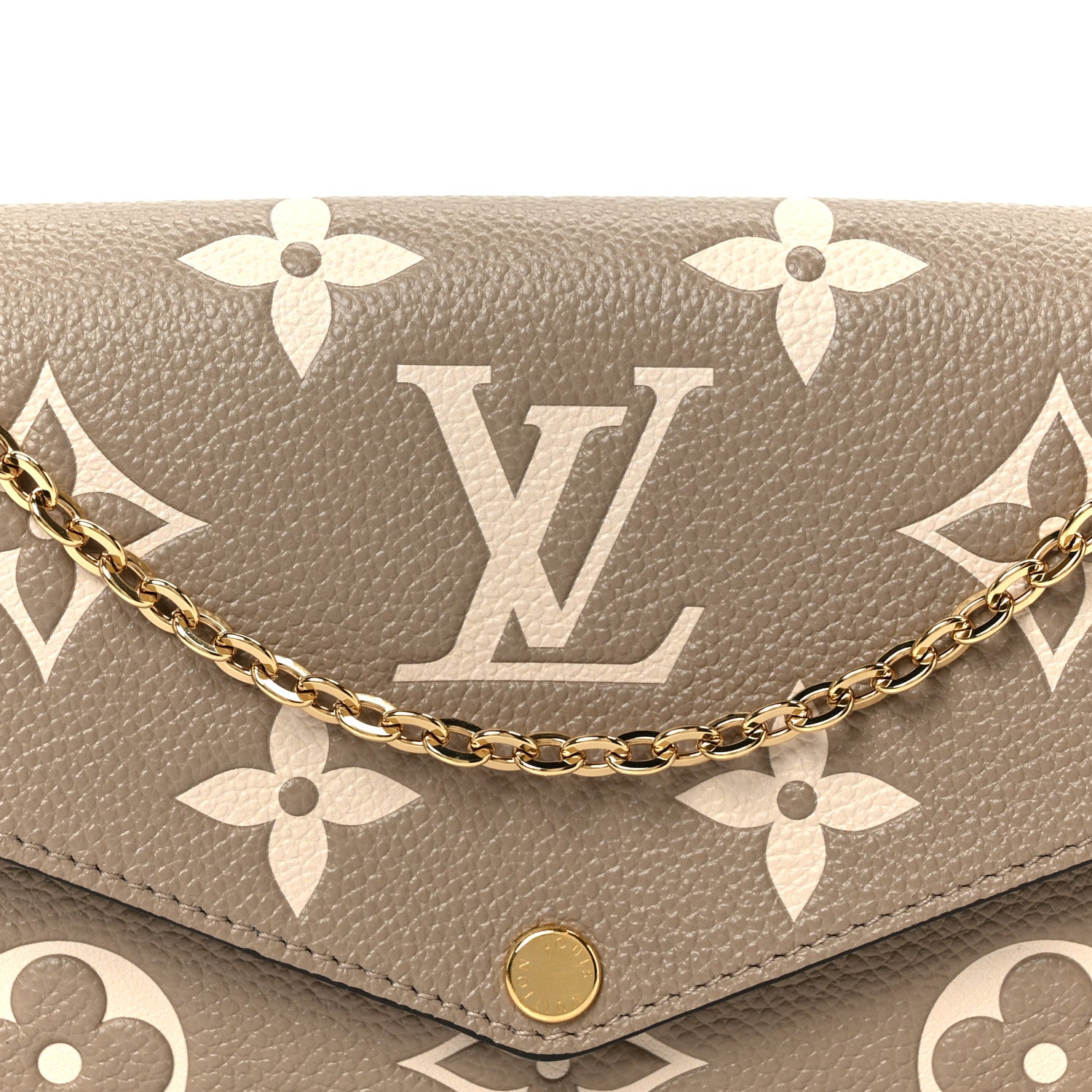 Louis Vuitton Empreinte Monogram Giant Felicie Pochette Tourterelle Creme 9 of 12