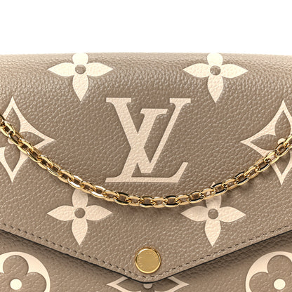 Louis Vuitton Empreinte Monogram Giant Felicie Pochette Tourterelle Creme 9 of 12