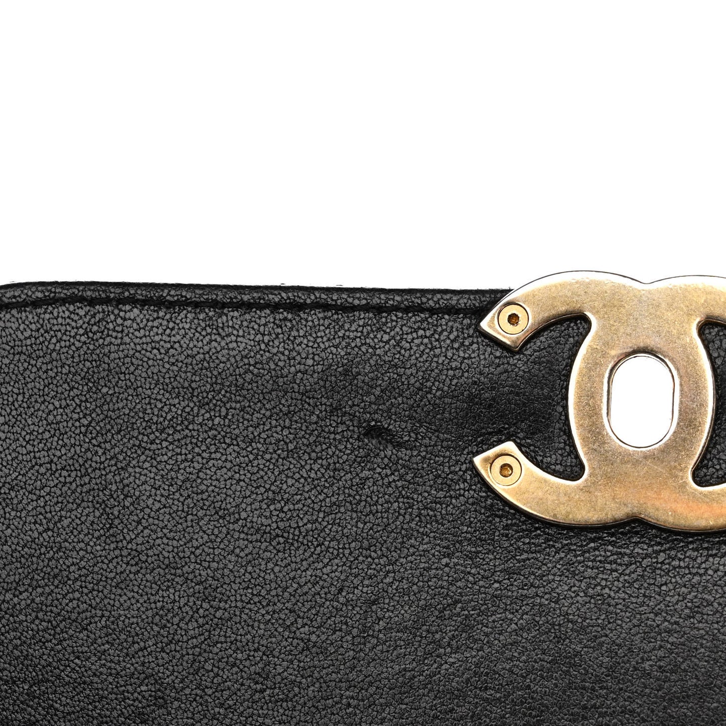 Lambskin Quilted Chain Infinity Top Handle Flap Black