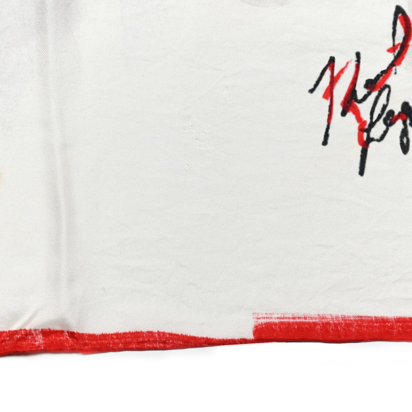 Silk Front Row Only Square Scarf Red